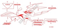 STICKERS (1) for Honda CBR 1000 RR FIREBLADE PRETO 2011