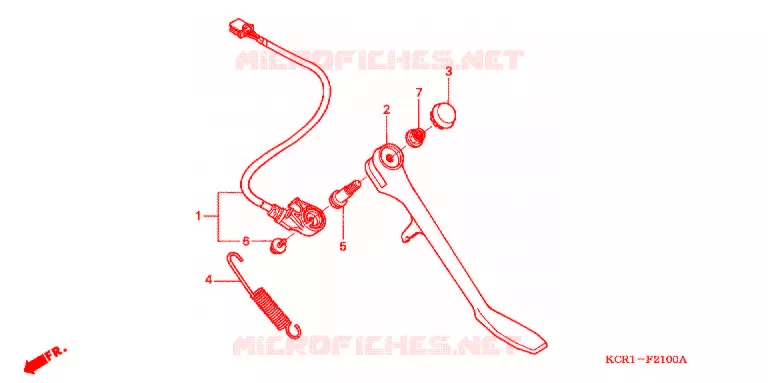 SIDE STAND Honda MOTO 250 MAGNA 1998  VT250CV