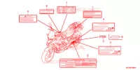 CAUTION LABEL (1) for Honda CB 500 X ABS WHITE 2015