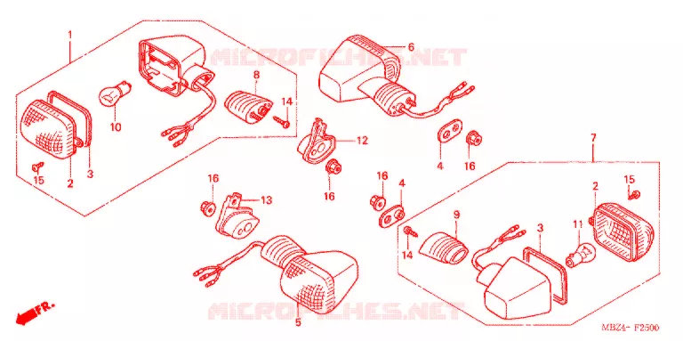 INDICATOR (2) Honda MOTO 600 HORNET 2006  CB600F6_A