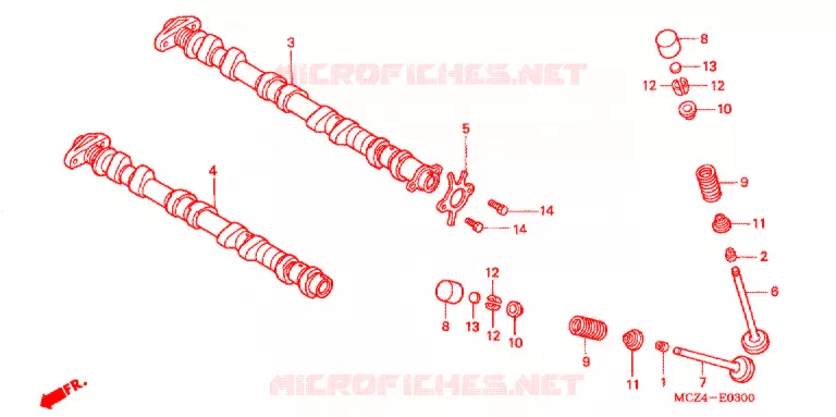 CAMSHAFT Honda MOTO 900 HORNET 2002  CB900F2