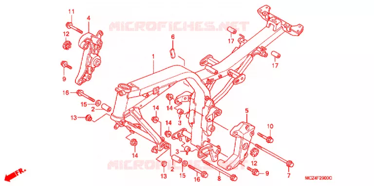 FRAME Honda MOTO 900 HORNET 2002  CB900F2