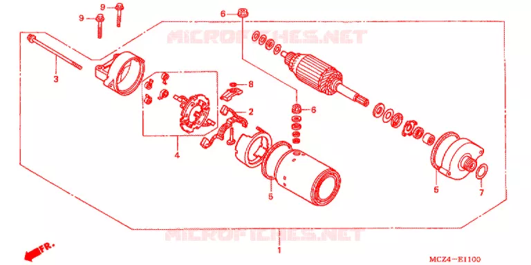 STARTER MOTOR Honda MOTO 900 HORNET 2002  CB900F2