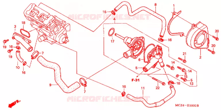 WATER PUMP Honda MOTO 900 HORNET 2002  CB900F2