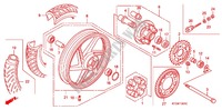 REAR WHEEL (2) for Honda CBF 125 M STUNNER Front brake disk 2016