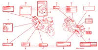 CAUTION LABEL (1) for Honda HURRICANE 1000 CBR 1991