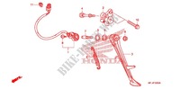 MAIN STAND   BRAKE PEDAL for Honda CBR 1000 RR HURRICANE ABS RED 2011