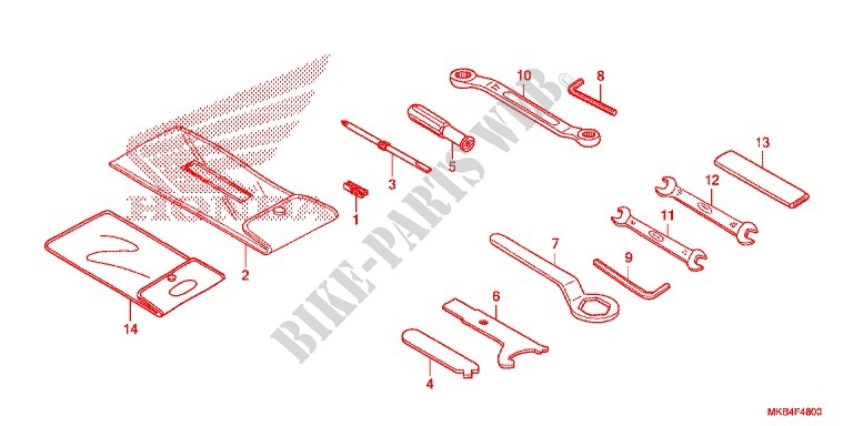 TOOLS   BATTERY BOX for Honda CBR 1000 ABS BLACK 2016