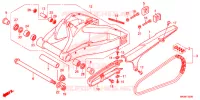 SWINGARM   CHAIN CASE for Honda CBR 1000 ABS MATT BLACK 2016