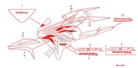 STICKERS (1) for Honda CBR 1000 RR FIREBLADE VICTORY RED 2009
