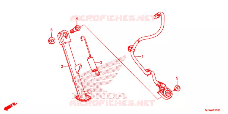 SIDE STAND Honda MOTO 500 CBR 2016  CBR500RG