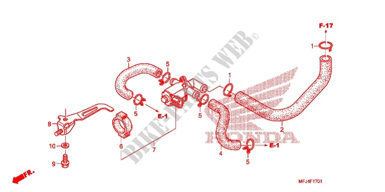 AIR INJECTION CONTROL VALVE for Honda CBR 600 RR ABS 2009