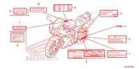 CAUTION LABEL (1) for Honda CBR 600 RR RED 2012