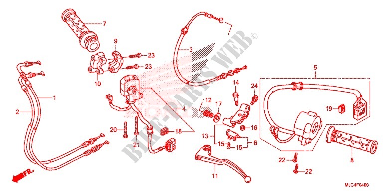 LEVER   SWITCH   CABLE (1) for Honda CBR 600 RR ABS 2013