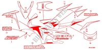 STICKERS (5) for Honda CBR 1000 RR ABS 2010