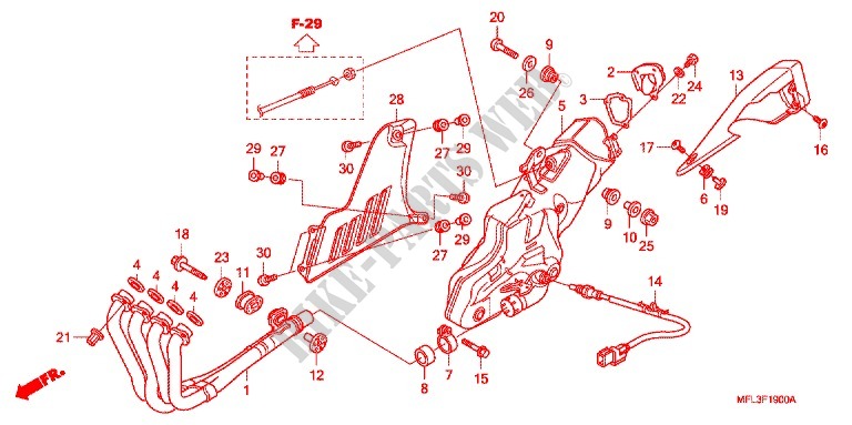 EXHAUST MUFFLER (2) for Honda CBR 1000 RR ABS 2010