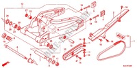 SWINGARM   CHAIN CASE for Honda CBR 600 RR HRC TRICOLOR 2014