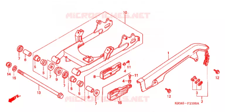 SWINGARM - CHAIN CASE Honda MOTO 150 CG 2008  CG150ES8
