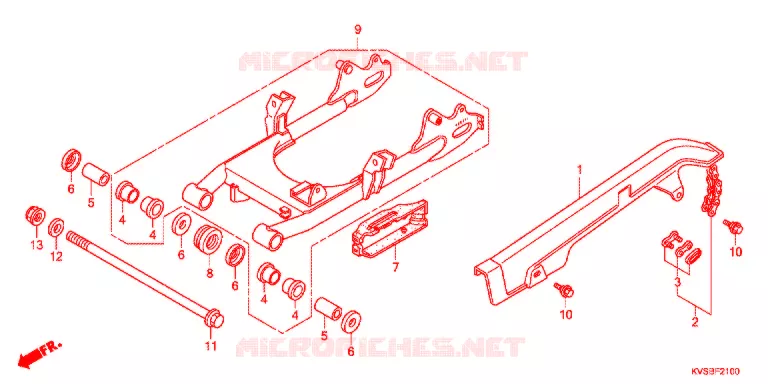 SWINGARM - CHAIN CASE Honda MOTO 150 CG 2011  CG150ESB