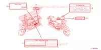 CAUTION LABEL (1) for Honda REBEL 250 2014