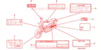 CAUTION LABEL (1) for Honda REBEL 250 1996