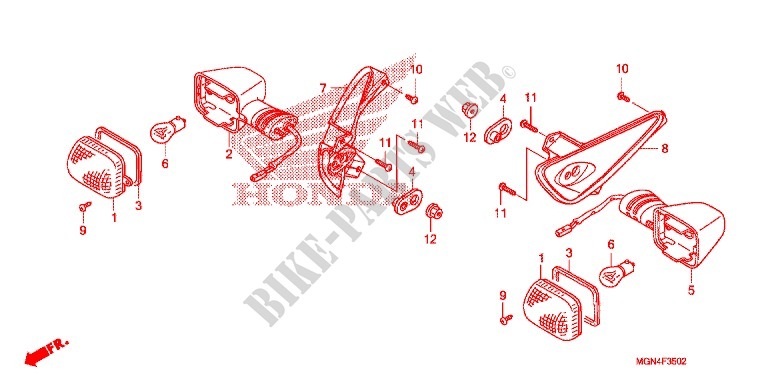 FRONT INDICATOR for Honda CBF 600 FAIRING ABS 2011