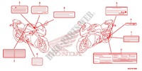 CAUTION LABEL (1) for Honda CBR 1000 RR ABS RED 2012