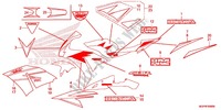 STICKERS (1) for Honda CBR 1000 RR ABS RED 2012