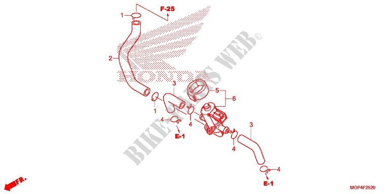 AIR INJECTION CONTROL VALVE for Honda CBR 1000 RR ABS RED 2012