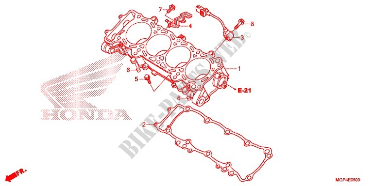 CYLINDER for Honda CBR 1000 RR ABS RED 2012