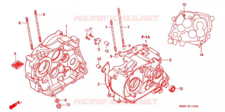 CRANKCASE (CRF100F) Honda MOTO 100 CRF 2006  CRF100F6
