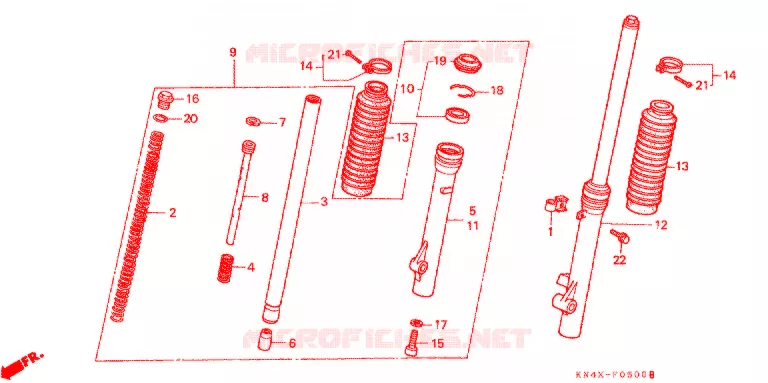 FRONT FORK Honda MOTO 100 CRF 2006  CRF100F6