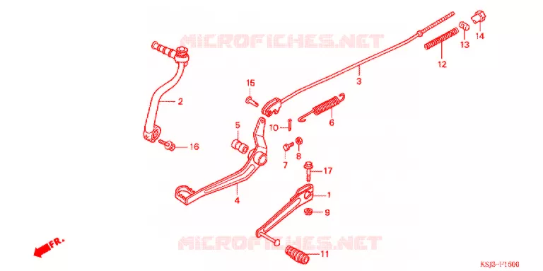 PEDAL Honda MOTO 100 CRF 2006  CRF100F6