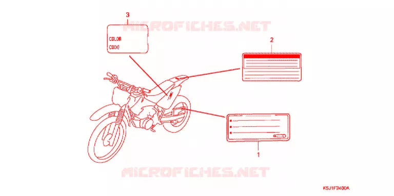 CAUTION LABEL (1) Honda MOTO 100 CRF 2006  CRF100F6