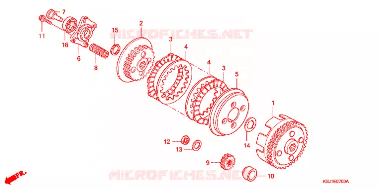 CLUTCH Honda MOTO 100 CRF 2006  CRF100F6