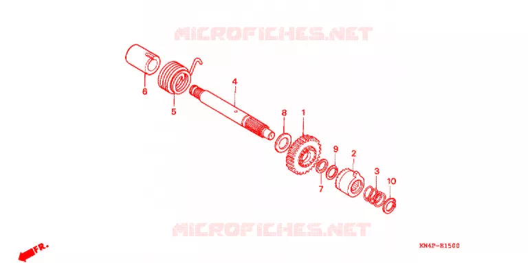 KICKSTARTER AXLE Honda MOTO 100 CRF 2006  CRF100F6
