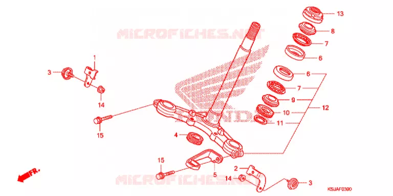STEERING STEM Honda MOTO 100 CRF 2009  CRF100F9