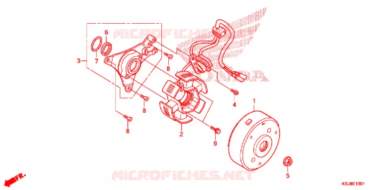 ALTERNATOR (CRF100F) Honda MOTO 100 CRF 2012  CRF100FC
