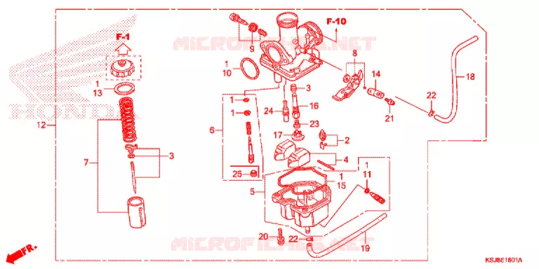 CARBURETOR (CRF100F) Honda MOTO 100 CRF 2013  CRF100FD