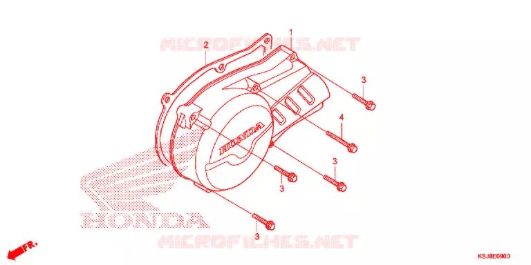 LEFT CRANKCASE COVER - ALTERNATOR (2) Honda MOTO 100 CRF 2013  CRF100FD