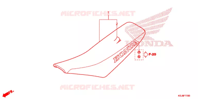 SINGLE SEAT (2) Honda MOTO 100 CRF 2013  CRF100FD