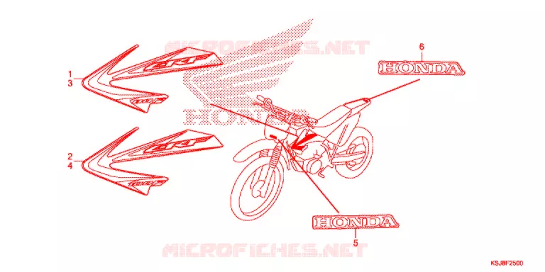 STICKERS (1) Honda MOTO 100 CRF 2013  CRF100FD