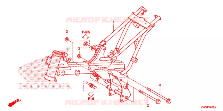 FRAME Honda MOTO 110 CRF 2017  CRF110FH