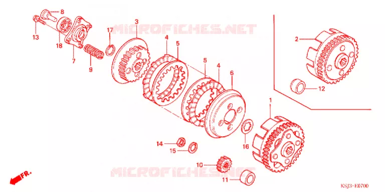 CLUTCH Honda MOTO 100 CRF 2007  CRF100F7