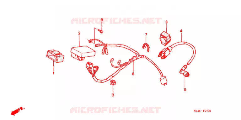 WIRE HARNESS/BATTERY Honda MOTO 100 CRF 2007  CRF100F7