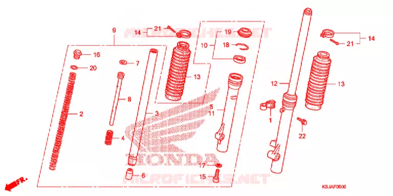 FRONT FORK Honda MOTO 100 CRF 2009  CRF100F9