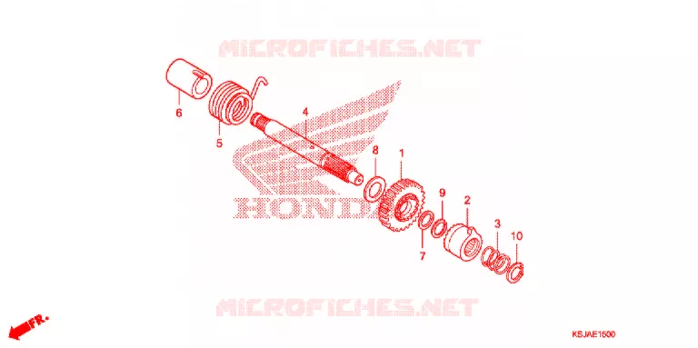 KICKSTARTER AXLE Honda MOTO 100 CRF 2009  CRF100F9