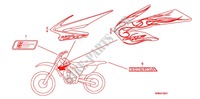 STICKERS ('08) for Honda CRF 250 R RED 2008