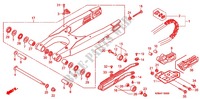 SWINGARM   CHAIN CASE for Honda CRF 250 R RED 2008