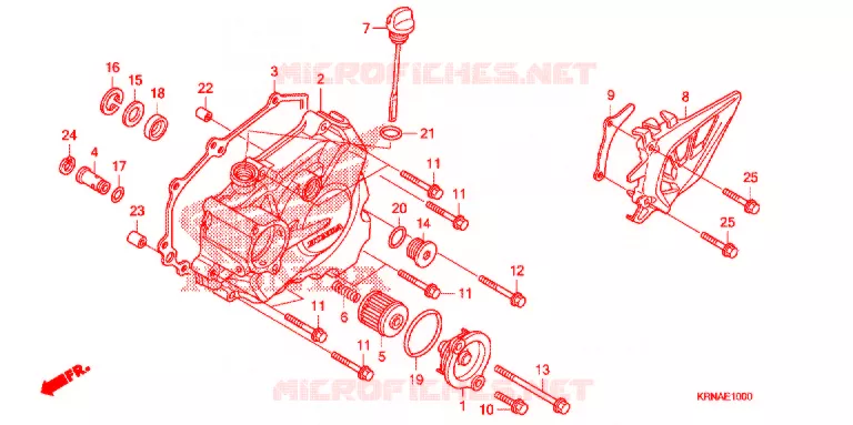 LEFT HAND CRANKCASE COVER Honda MOTO 250 CRF 2012  CRF250RC
